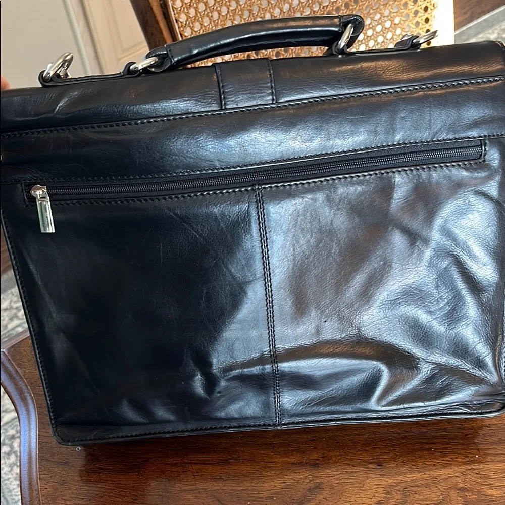 Genuine Leather Black Briefcase/Sachel